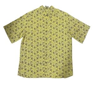 Manuhealii Men's Yellow Floral Shirt